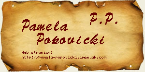 Pamela Popovicki vizit kartica